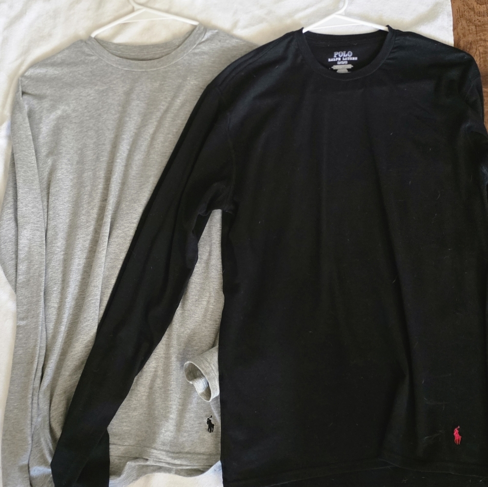 Men's Pair Black and Gray Long Sleeve Shirts Unworn / Worn Once